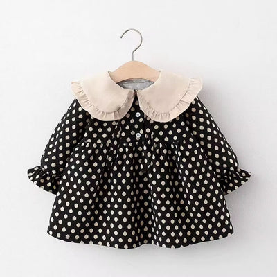 Autumn Newborn Baby Girls Clothes Toddler Dot Princess Dress for Girl 1 Year Birthday Christmas Dresses Infant Baby Clothing