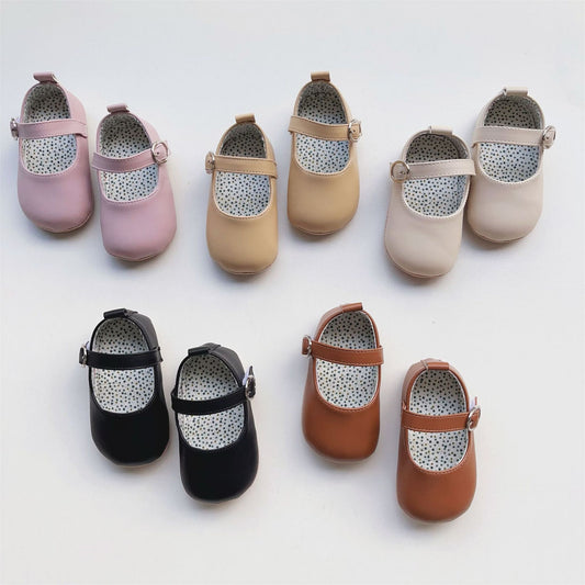 Baby Girl Toddler Shoes Warm Velcro Leather