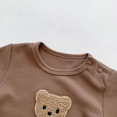 Baby Romper Waffle Boys Jumpsuits Infant Clothes with Hat Baby Boys Clothiing