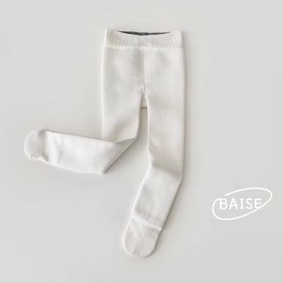 Kids Pants Solid Girls Tights Fur Lining Pantyhose High Elastic Girl Skinny Leggings for 3-12Y