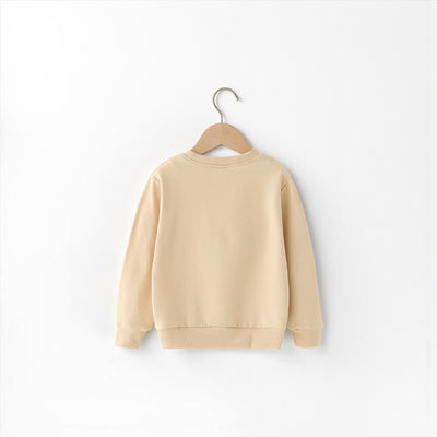 Young Boy Figure & Letter Graphic Sweatshirt