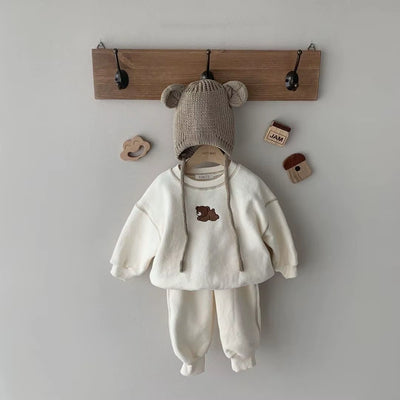 New Autumn Baby Clothes Set 9M-3T Cute Bear Girls Hoodie + Sweatpants Loose Korean Version Toddler Casual Suit 2PCS