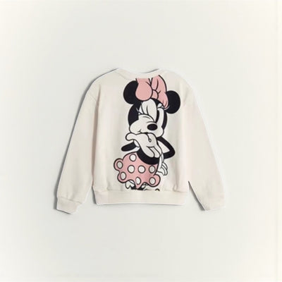 Minnie Magic: Autumn Hoodie - Cartoon Print for Kids