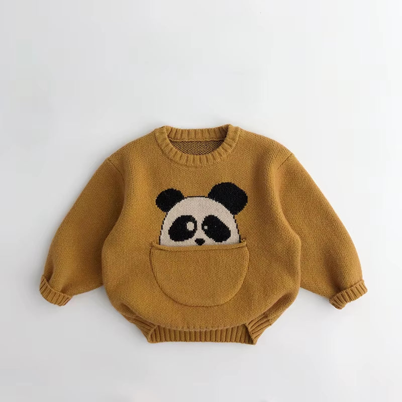 Kids Baby Clothes Sweaters Pullover Cartoon Boys Girls Knitwear Korean Style Children Infant Pullover Outwear