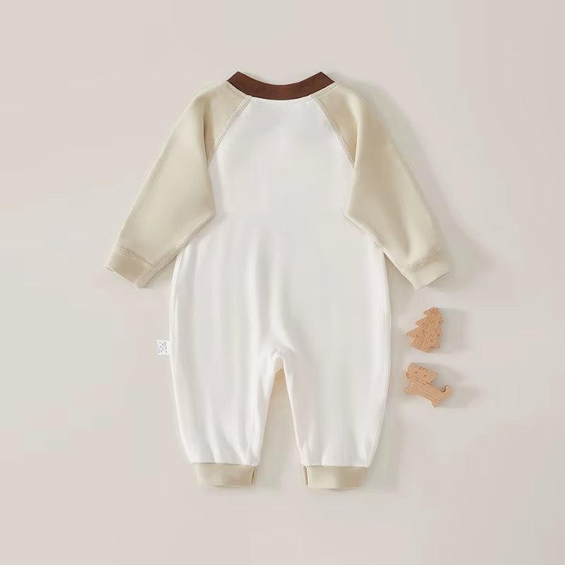 2024 Autumn Baby Clothes Newborn Boys Rompers 0-2Y Infant Girls Cartoon Printed Cotton Jumpsuit Toddler Outwear