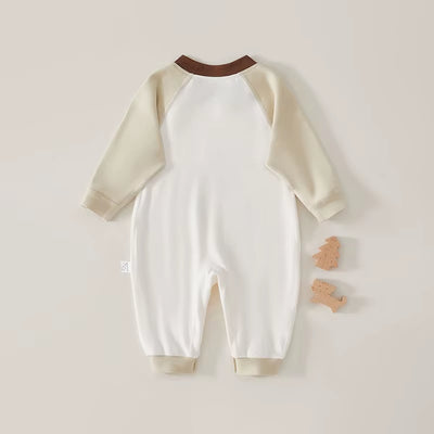 2024 Autumn Baby Clothes Newborn Boys Rompers 0-2Y Infant Girls Cartoon Printed Cotton Jumpsuit Toddler Outwear