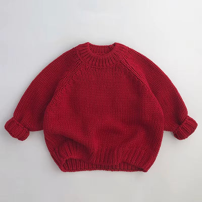 Christmas Girls Cardigan Autumn Winter Contrasting Jacket Kids Knitted Children Sweater Thickened Tops Baby Outerwear Clothes