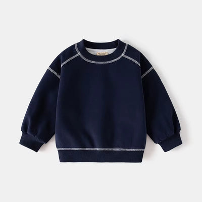 New Spring Kids Hoodie 2-6T Girls Cute Contrast Color Pullover Thin Style Children Loose Boys Sweatshirt