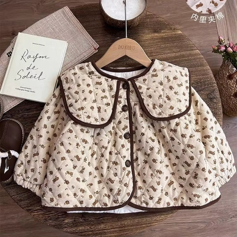 Girls' Cotton Coat Forest Style Children'S Winter Clothes, New Styles of Girls' Baby Cotton Jacket, Autumn and Winter