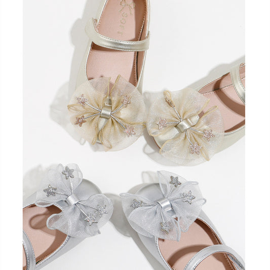 Girls New Soft Bottom Big Children's Princess Shoes