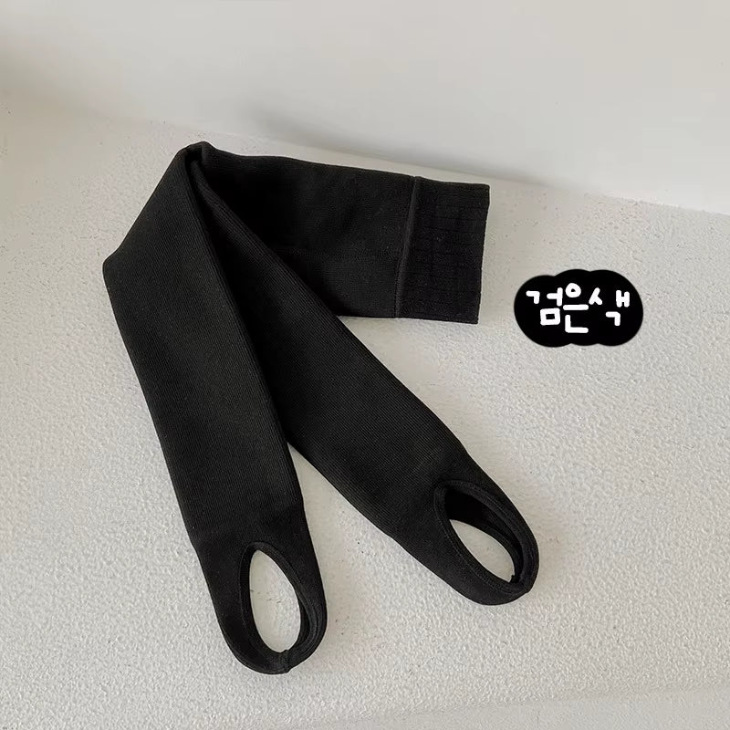 Kids Pants Solid Girls Tights Fur Lining Pantyhose High Elastic Girl Skinny Leggings for 3-12Y