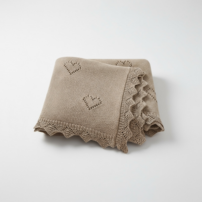 SnuggleNest Ultra-Soft Cotton Knit Baby Blanket 90x70