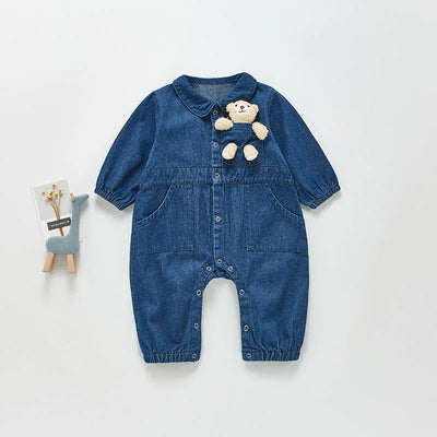 Spring Baby Clothing Rompers Denim Jumpsuit One Piece Outerwear
