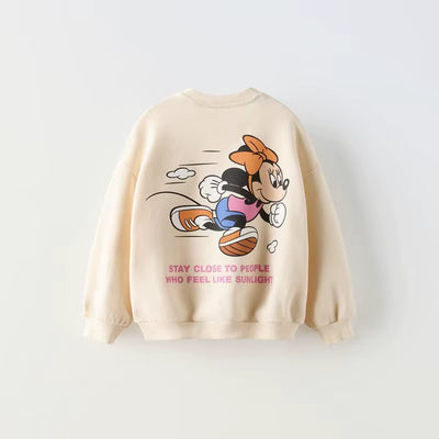 Casual Girl Clothes Sports Sweatshirts Kids Children Hoodies Sweatshirts Minnie Mouse Tee Shirts Toddler Child Tops Clothing