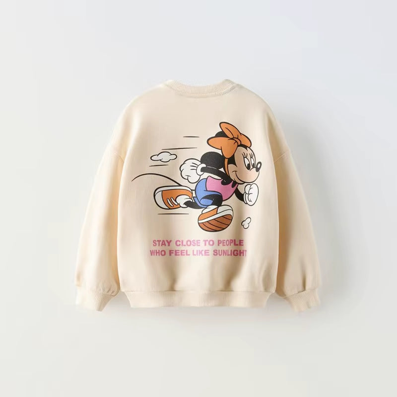 Casual Girl Clothes Sports Sweatshirts Kids Children Hoodies Sweatshirts Minnie Mouse Tee Shirts Toddler Child Tops Clothing