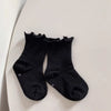 5 Pairs/Lot  New Spring Baby Socks Kids Cute Solid Color in Tube Socks Children Girls Socks
