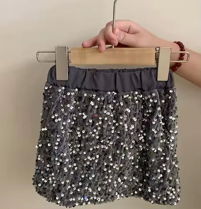 Childrens Clothing Set 2024 New Girls Autumn and Winter Dress Spring Autumn Childrens Baby Skirt Thick Vest Skirt Trend