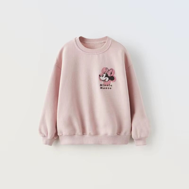 Casual Girl Clothes Sports Sweatshirts Kids Children Hoodies Sweatshirts Minnie Mouse Tee Shirts Toddler Child Tops Clothing