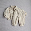 New Autumn Baby Sports Suit Toddler Fleece Solid Color Hoodies Suit Infant Outfit 2PCS