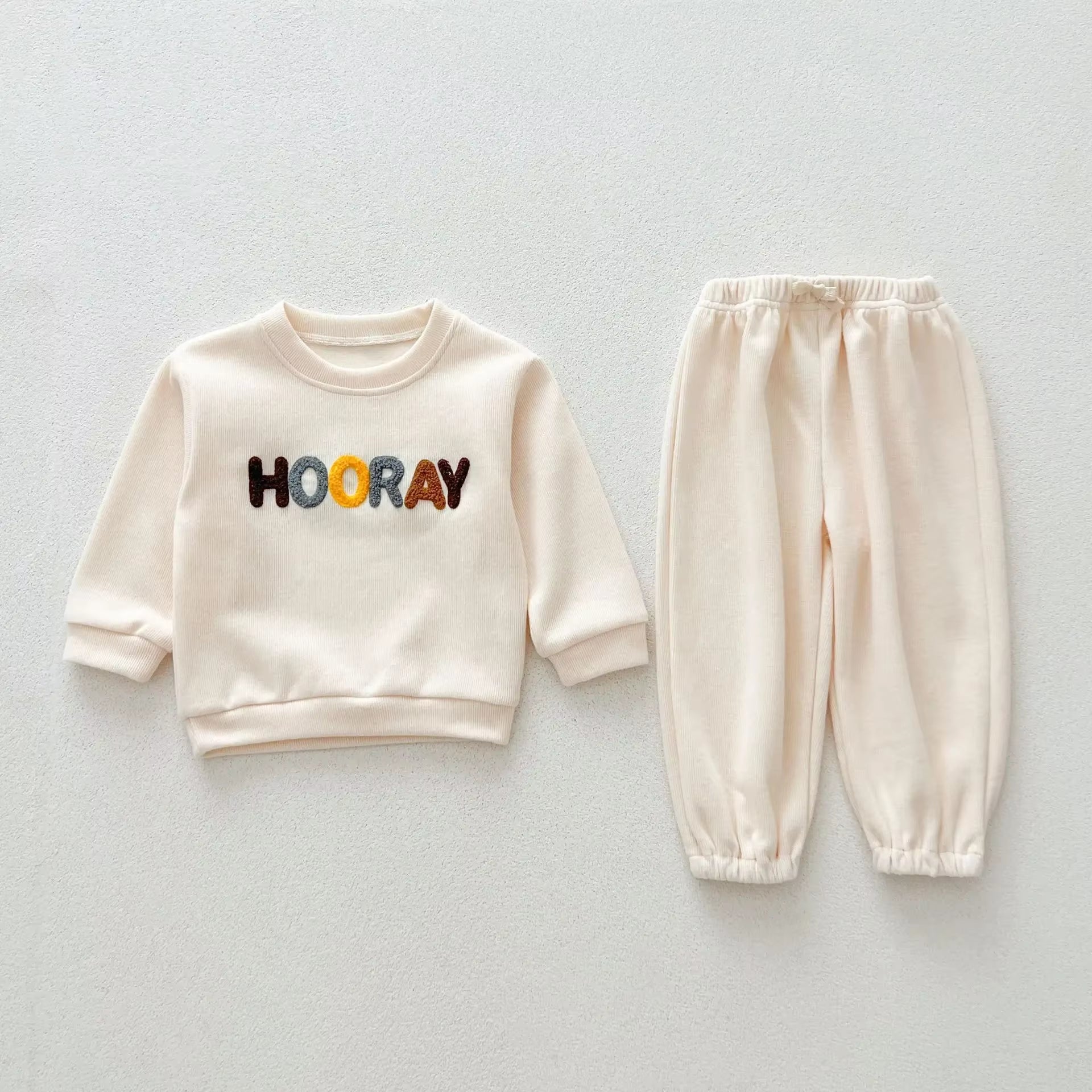 NEW Autumn Children'S Clothing Pullover Set 0-4 Y Boys Sweatshirt and Pants 2PCS Girls Letter Hoodies Suit Kid'S Outfit