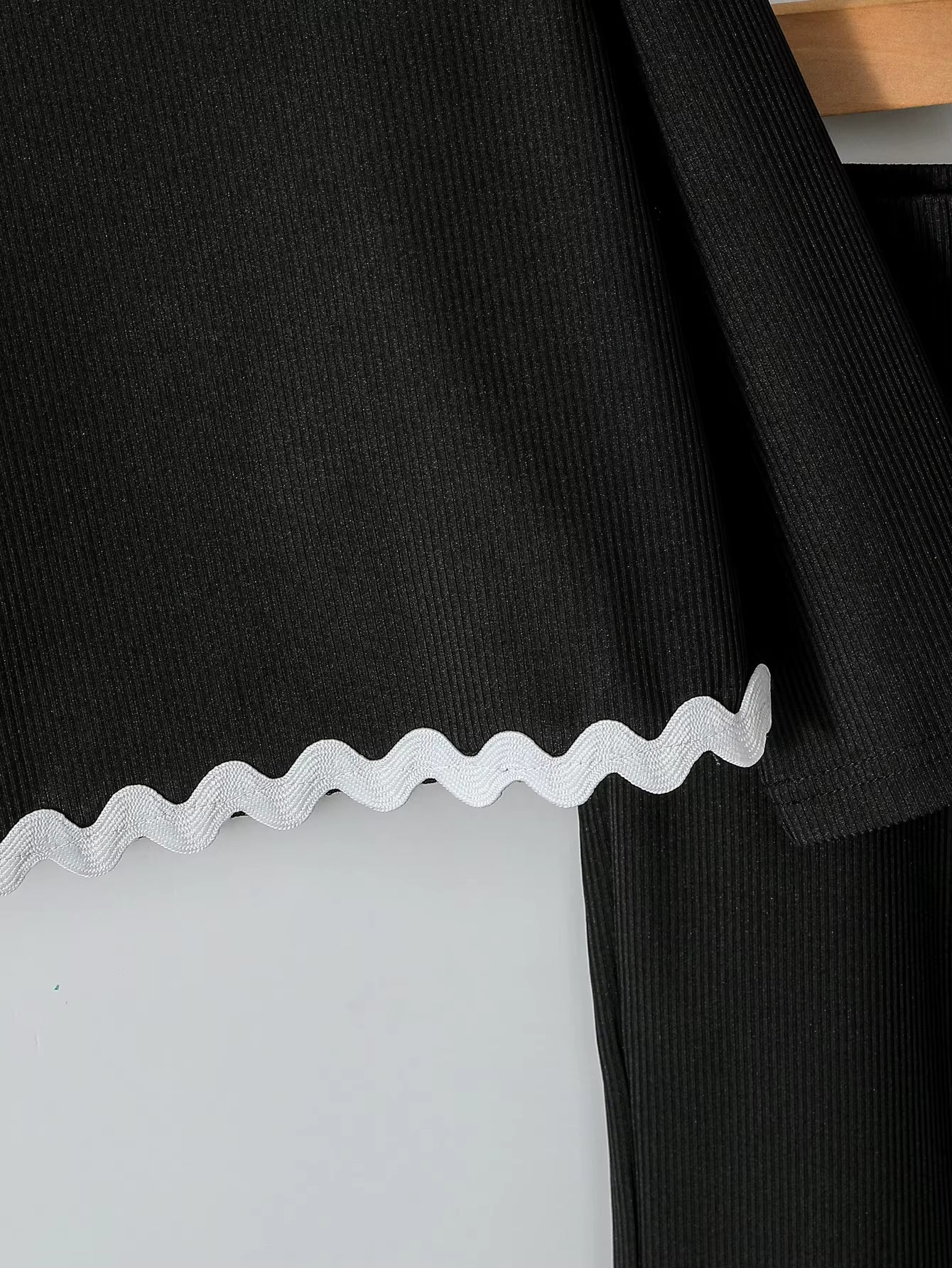 2024 Fashion New Black Stylish Girls’ Spring Autumn Long Sleeve Top &Flared Pants Suit Set for 1-6Y Streetwear