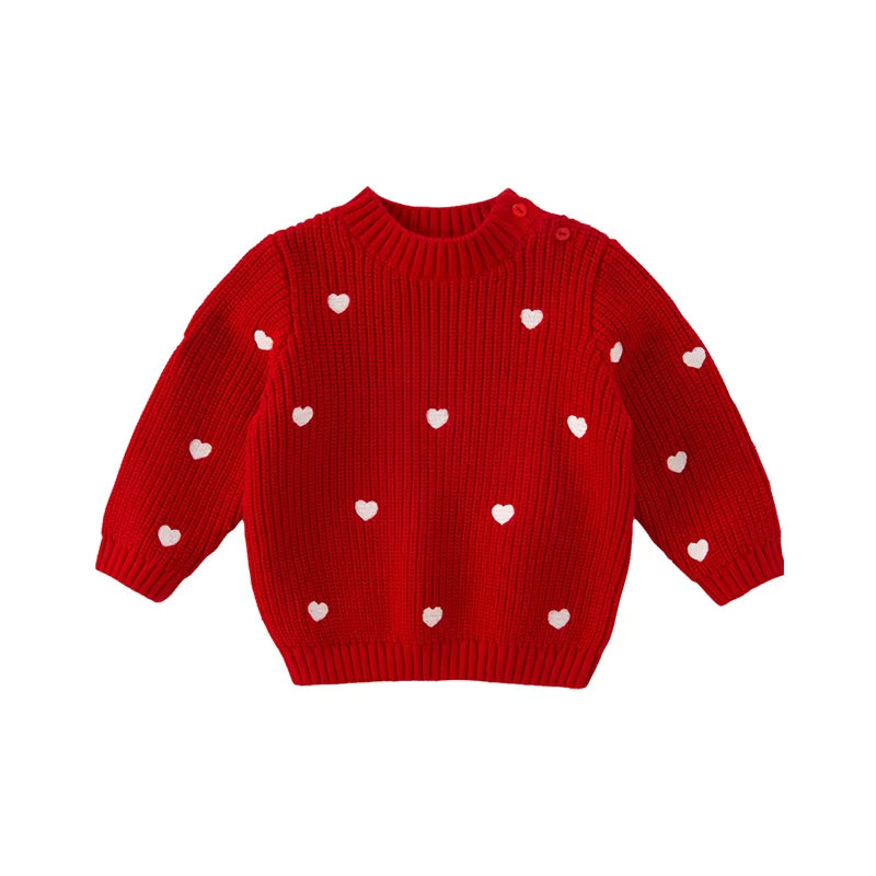 Dave Bella 2025 New Autumn Winter Girls Baby Children Tops Knitted Sweater Pullover Fashion Casual Sweet Cute Party DB4237587
