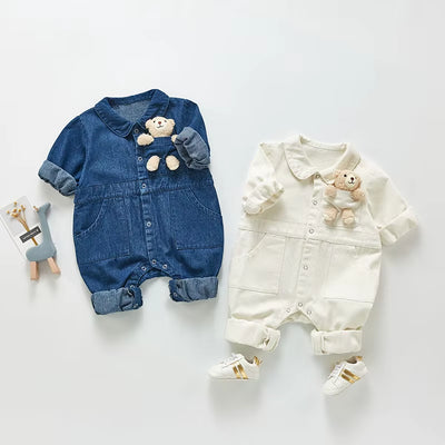 Spring Baby Clothing Rompers Denim Jumpsuit One Piece Outerwear