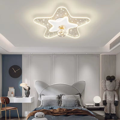 Modern LED Ceiling Lamp Nordic Creative Cartoon Starry Sky Children'S Room Chandelier Applicable to Bedroom and Study Lamps 2023