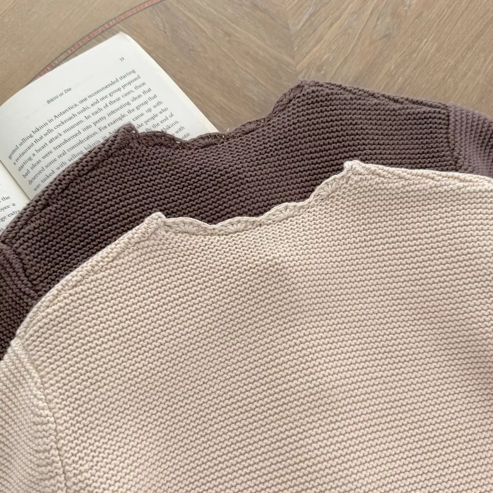 0-3Y Newborn Knitted Cardigan Baby Girl Boy Cotton Handmade Scalloped Long Sleeve Button down Sweater Autumn Winter Outerwear