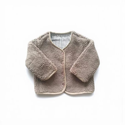 CozyFlip Kids: Reversible Plaid Plush Jacket