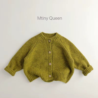 Christmas Girls Cardigan Autumn Winter Contrasting Jacket Kids Knitted Children Sweater Thickened Tops Baby Outerwear Clothes