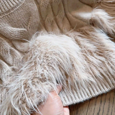 Girls Autumn Winter Sweater 2024 New Girls Baby Korean Fashion Outerwear Solid Color Design Versatile Loose Girls Top