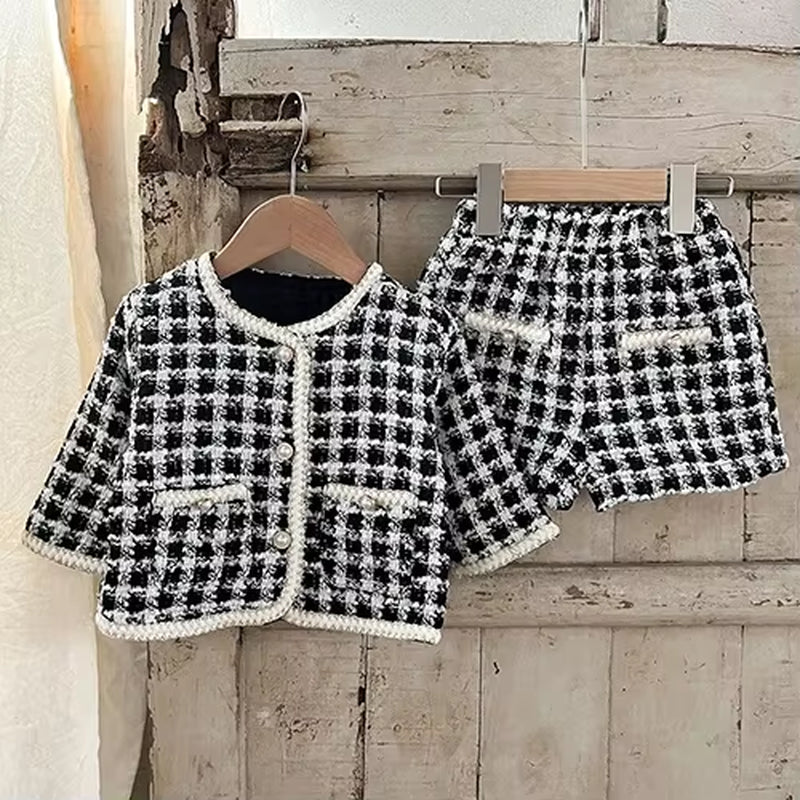 2024 New Autumn Newborn Baby Girls Clothing Set Long Sleeved Solid Color Knitted Pullover+Pants Toddler Baby Girl Clothes Suit