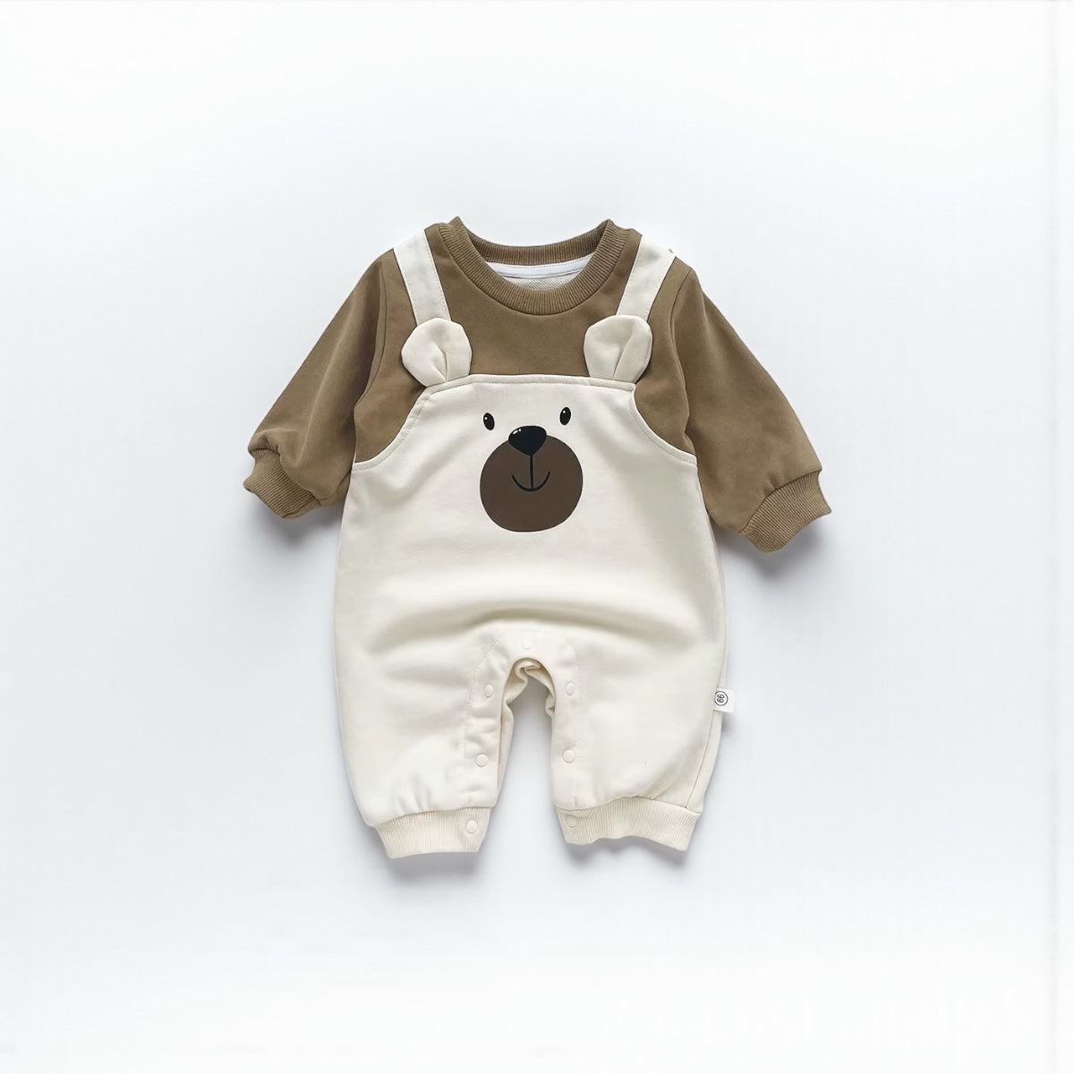 Cozy Cub Autumn Romper: Dual Color for 0-2Y