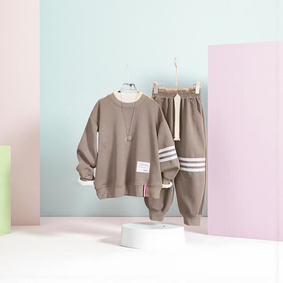 TinyTrendz Kids 2Pc Pullover & Cotton Pants Set 2024