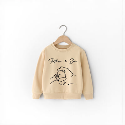 Young Boy Figure & Letter Graphic Sweatshirt