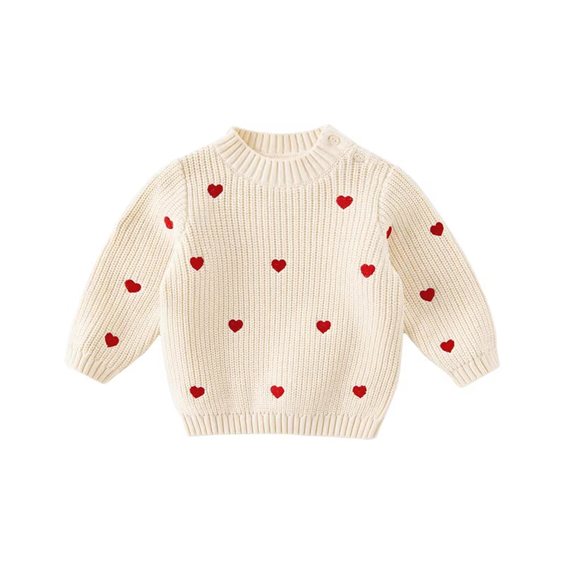Dave Bella 2025 New Autumn Winter Girls Baby Children Tops Knitted Sweater Pullover Fashion Casual Sweet Cute Party DB4237587
