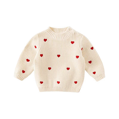 Dave Bella 2025 New Autumn Winter Girls Baby Children Tops Knitted Sweater Pullover Fashion Casual Sweet Cute Party DB4237587