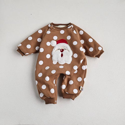 Christmas Baby Clothes Santa Claus Rompers Warm Fur Lining Infant Jumpsuit Boys Outerwear