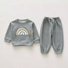 NEW Autumn Children'S Clothing Pullover Set 0-4 Y Boys Sweatshirt and Pants 2PCS Girls Letter Hoodies Suit Kid'S Outfit