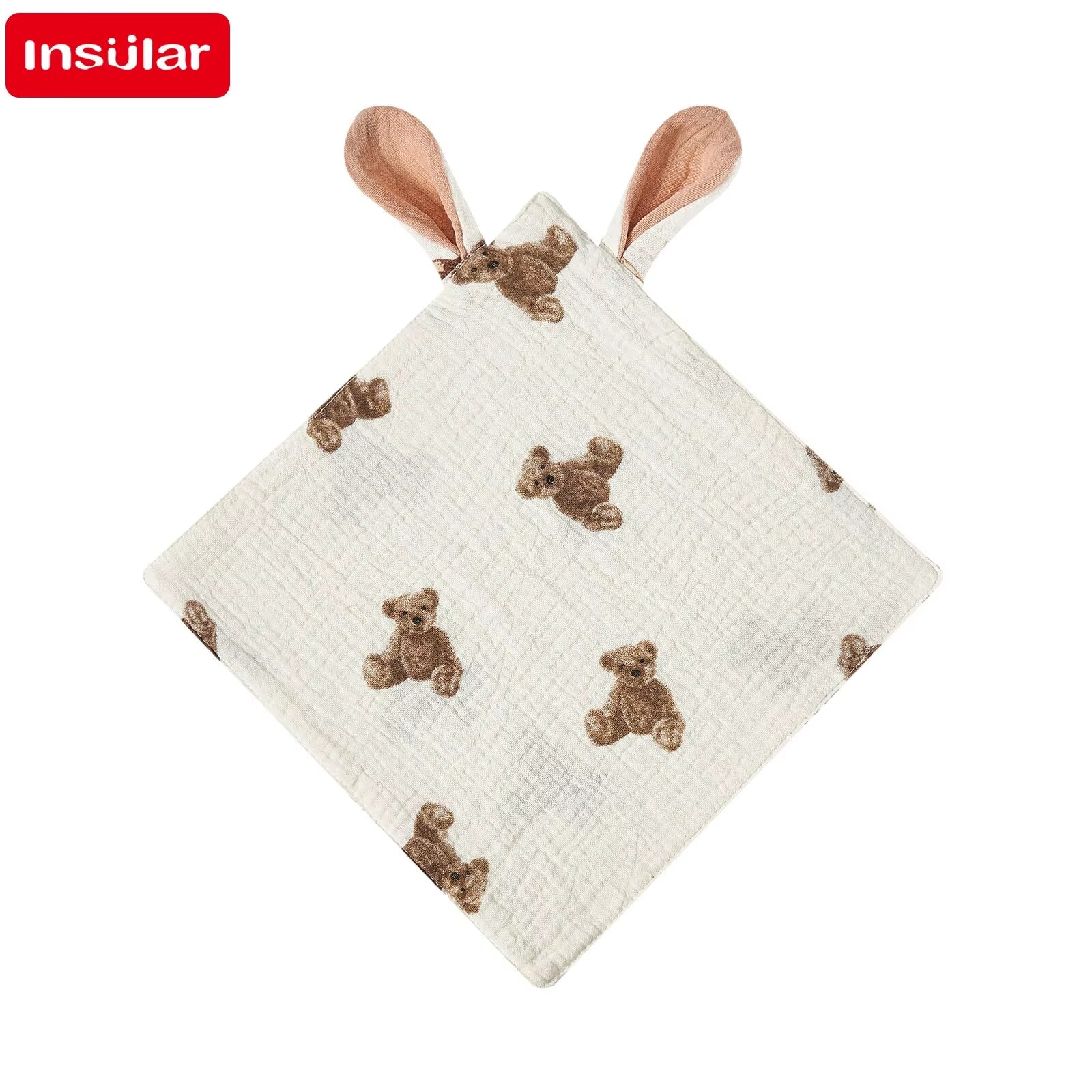 Baby Saliva Towels Cartoon Print Muslin Hand Face Wipes Newborn Bib Kids Handkerchief Toddler Soft Washcloth Burp Cloth