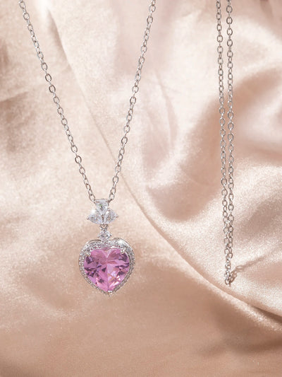 1Pc Luxury Geometric Hearth Necklace for Women Wedding Engagement Party Jewelry