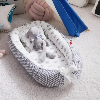 Travel Bed Infant Toddler Cotton Cradle for Newborn Baby Bed Bassinet Bumper New 85*50Cm Baby Nest Bed with Pillow Portable Crib