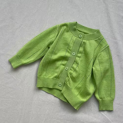 2025 New Autumn 0-3Yrs Toddler Baby Girl Knitting Cardigan Coat Long Sleeved Solid Color Newborn Baby Girls Sweater Coat