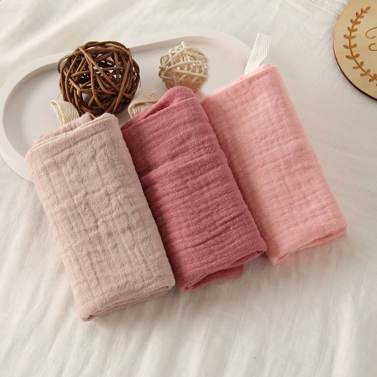 Soft Absorbent Gauze Cotton Baby Square Towels Infant Wash Hand Face Towels Crepe Muslin Saliva Wipe Face Cloths for Babies