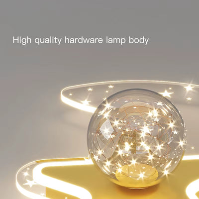 Modern LED Ceiling Lamp Nordic Creative Cartoon Starry Sky Children'S Room Chandelier Applicable to Bedroom and Study Lamps 2023