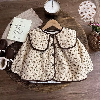 Girls' Cotton Coat Forest Style Children'S Winter Clothes, New Styles of Girls' Baby Cotton Jacket, Autumn and Winter