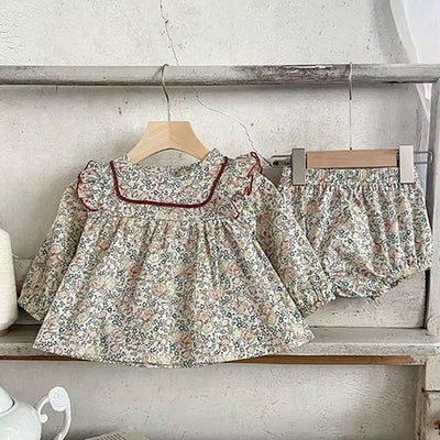 2024 New Autumn Newborn Baby Girls Clothing Set Long Sleeved Solid Color Knitted Pullover+Pants Toddler Baby Girl Clothes Suit