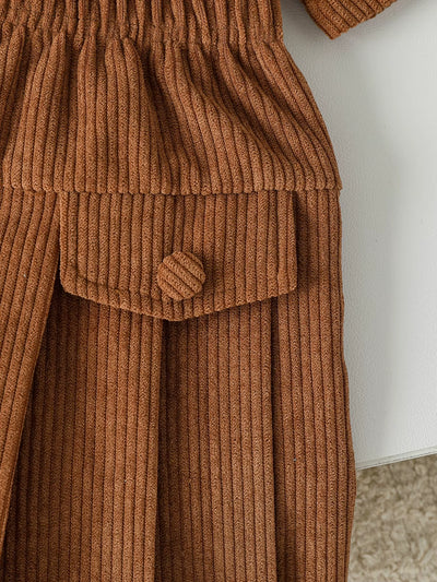 Baby Girl Autumn Winter Trendy Three Pieces Jacket Black High Collar Knitted Solid Long Sleevetop Skirt Street Party Clothesset