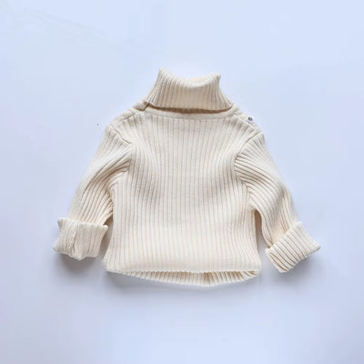 Autumn Soft Tight Unisex Kids Knitwear Sweaters Solid Multi Color Girls Sweater Brief Boys Pullover Turtleneck Outwear